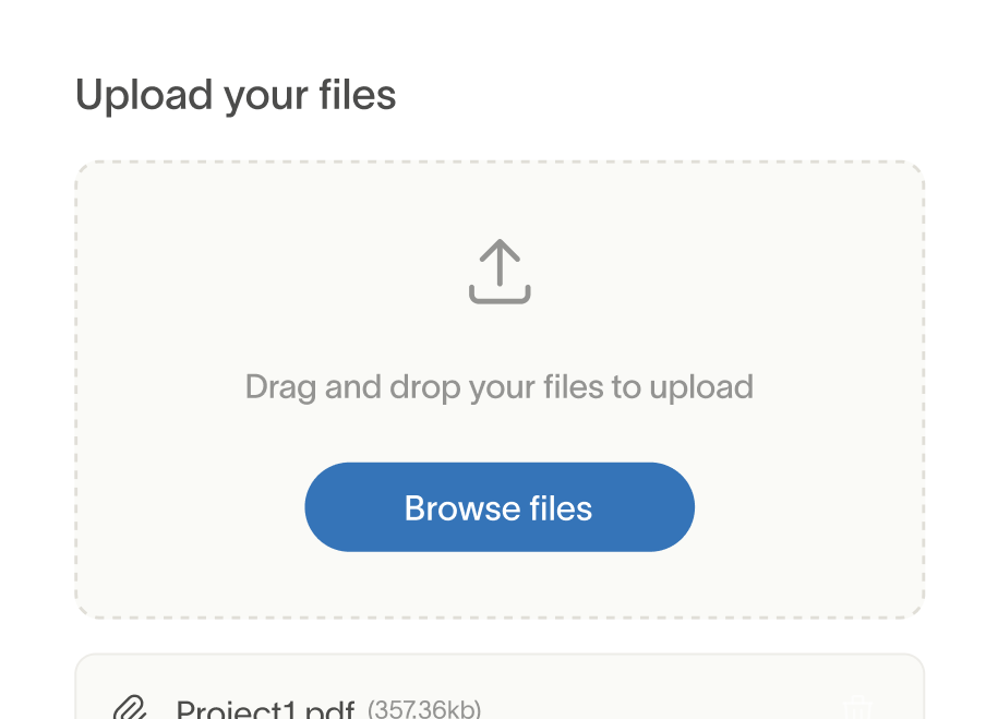 Prepare your documents and place your order