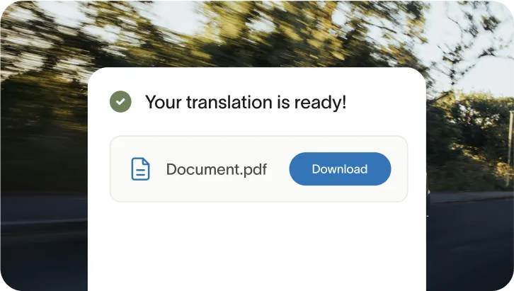 Receive your final certified translation